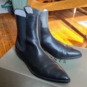 All Saints Black Leather Ankle Boots